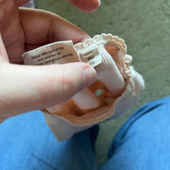 Wheat Kids (Danish brand) Ribbed T-Shirt Size 6 Months in Pink - Picture 2 of 4